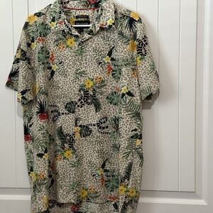 Drill‎ Clothing Company Men Short Sleeve Hawaiian   Print Size L Button Front